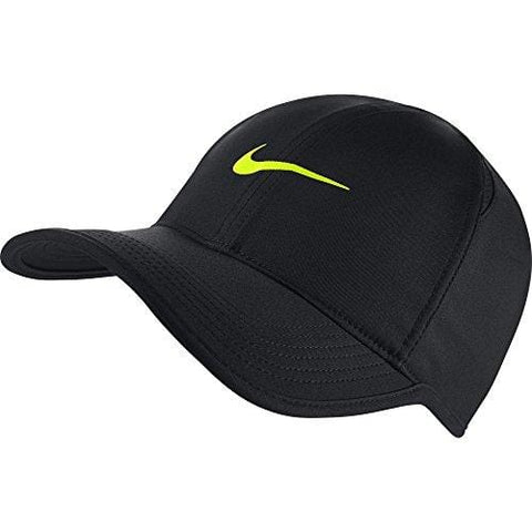 Nike Feather Light Tennis Hat (Black/Black/Volt, One Size)