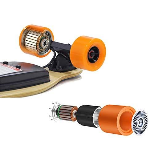 Maxfind Maxa Electric Skateboards 18.6 mph Hub Brush Motor 8 Miles Range 176 Lbs 7 Layers Maple Longboard with Wireless Remote Control