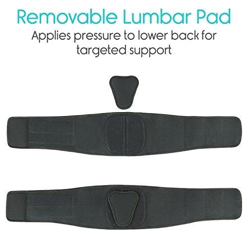 Vive Lower Back Brace - Support for Chronic Pain, Sciatica, Spasms, Nerve and Herniated or Slipped Disc - Adjustable Lumbar Wrap for Pain Management and Relief