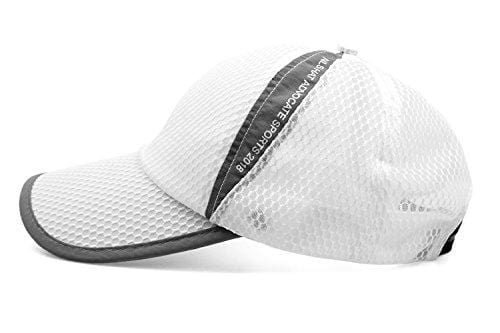 FADA Men's Mesh Brim Tennis Cap Outside Sunscreen Quick Dry Adjustable Baseball Hat White [product _type] FADA - Ultra Pickleball - The Pickleball Paddle MegaStore