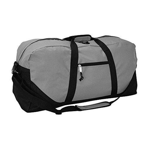 DALIX 25" Big Adventure Large Gym Sports Duffle Bag in Gray