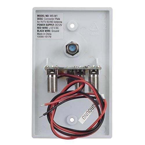 Magnadyne RVTV-W2 Omni-Directional Amplified TV/AM/FM Antenna and Distribution Plate White