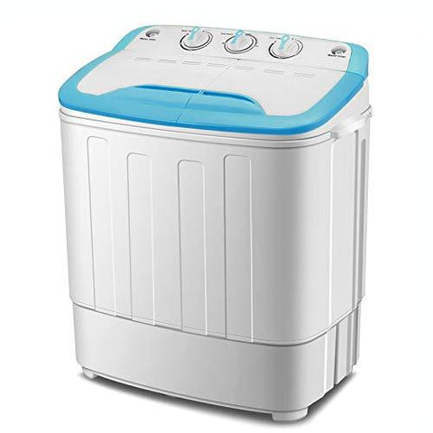 4-EVER Mini Washing Machine, Portable Twin Tub Washer and Spin Dryer Combo，13lbs for Dorms，Apartments, RV's, College Rooms,Camping Spinner Dryer