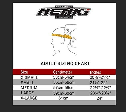 NENKI Motocross ATV Dirt bike Helmet NK-301 for Men,DOT Approval (L 59-60CM, MATT BLACK)