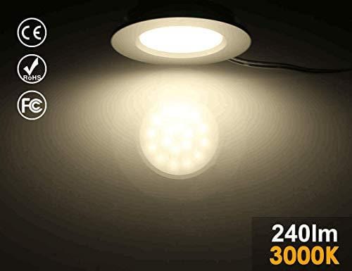 ALOVECO LED RV Lights, 12V Led Lights Dimmable Ultra-Thin RV Lights Interior Waterproof 12 Volt LED Ceiling Lights 3000K Warm White Motorhome Sailboat Yacht(8 Pack)