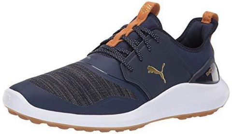 Puma Golf Men's Ignite Nxt Lace Golf Shoe, Peacoat Team Gold-Puma White, 7 M US