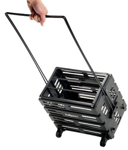Tourna Ballport Deluxe Tennis Ball Hopper with Wheels - Holds 80 Balls - Ultra Pickleball