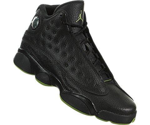 Air Jordan 13 Retro Big Kids' Basketball Shoes Black/Altitude Green 414574-042 (5.5 M US)