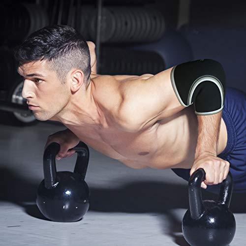 Elbow Sleeves (Pair)W/ Bonus Heavy Duty Wrist Wraps-Support & Compression for Weightlifting, Powerlifting, CrossFit,Bench Press and Tennis-5mm Neoprene Brace for Both Women & Men, Black ,XXL