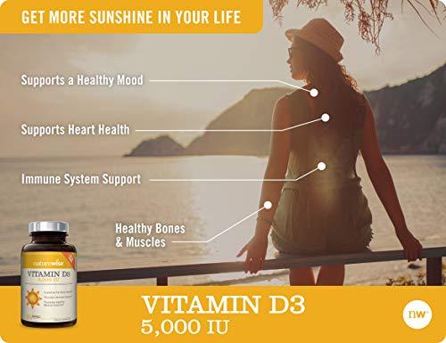 NatureWise Vitamin D3 5,000 IU for Healthy Muscle Function, Bone Health, & Immune Support | Non-GMO in Cold-Pressed Organic Olive Oil & Gluten-Free (Packaging May Vary) [1Year Supply - 360 Count]