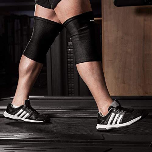 Mava Sports Knee Support Sleeves (Pair) for Joint Pain & Arthritis Relief, Improved Circulation Compression – Support for Running, Jogging,Workout, Walking & Recovery (All Black, XXLarge)