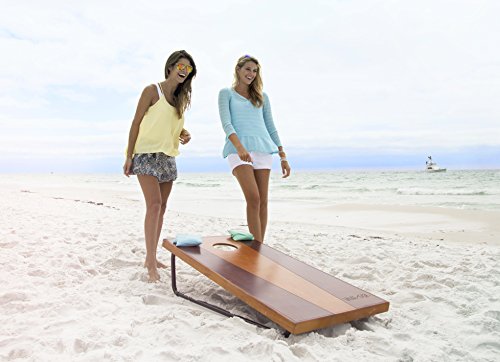 Viva Sol 2'x4' Cornhole Set - Includes 2 Premium All-Wood Cornhole Boards and 8 All-Weather Canvas Cornhole Bags