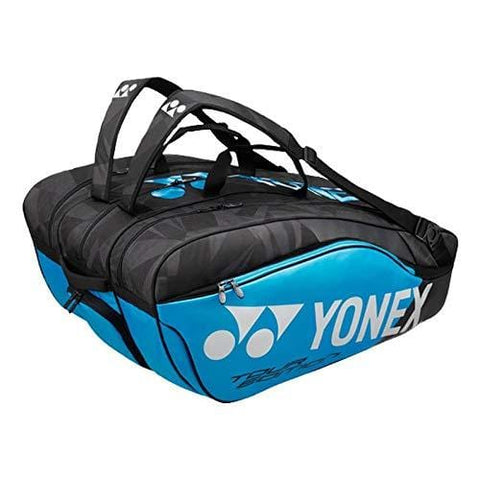 Yonex BAG98212EX Pro Racquet Bag, 12 pack (Black/Blue)