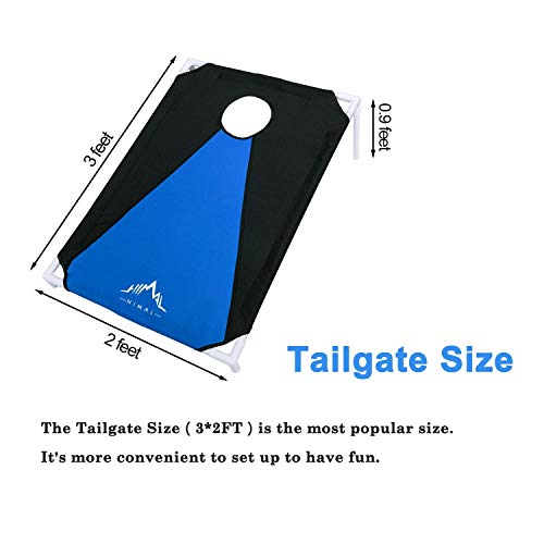 Himal Portable Assemble PVC Framed Corn Hole Outdoor Game Set with 8 Bean Bags and Carrying Case (3 x 2-feet)