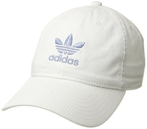 adidas Women's Originals Relaxed Adjustable Strapback Cap, White/Chalk Blue, One Size [product _type] adidas Originals - Ultra Pickleball - The Pickleball Paddle MegaStore