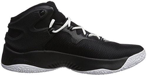 adidas Men's Explosive Bounce Basketball Shoes, Black/Metallic Silver/White, ((15 M US)