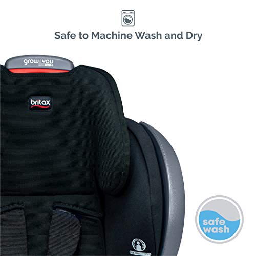 Britax Grow with You ClickTight Plus Harness-2-Booster Car Seat - 3 Layer Impact Protection - 25 to 120 Pounds, Jet Safewash Fabric [Newer Version of Pinnacle]