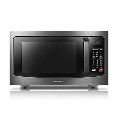 Toshiba EC042A5C-BS Microwave Oven with Convection Function Smart Sensor and LED Lighting, 1.5 Cu.ft, Black Stainless