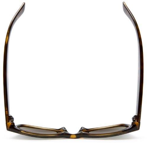 Ray-Ban, RB2132, New Wayfarer Sunglasses, Unisex Ray-Ban Glasses, 100% UV Protection, Polarized Wayfarer, Reduce Eye Strain, Tortoise Plastic Frame, Crystal Green Glass Lenses, 55 mm Frame