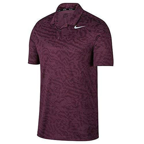 Nike Dry Fit Breathe Jacquard Golf Polo 2017 Bordeaux/White XX-Large