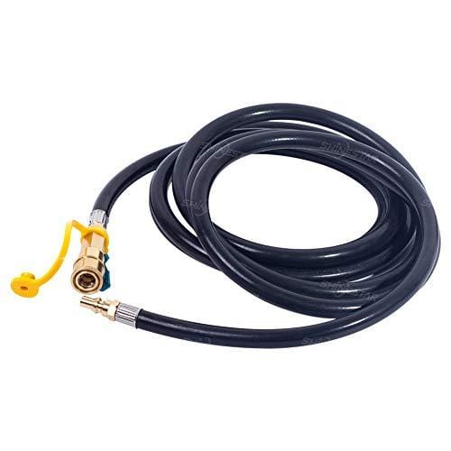 SHINESTAR 12ft Low Pressure RV Propane Quick Connect Hose and Conversion Fitting for Roadtrip LXE Portable Grill- 1/4" Safety Shutoff Valve & Male Full Flow Plug