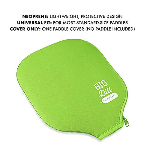 Big Dill Pickleball Co. Neoprene Sleeve Pickleball Paddle Cover (Lime Green)