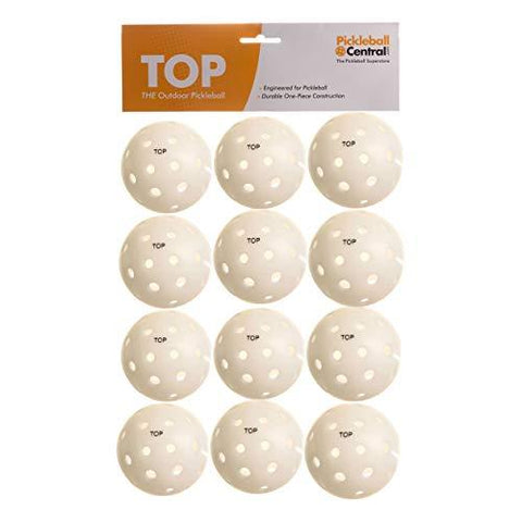 Pickleball 191345 Central - 12 Pack Top Outdoor, White