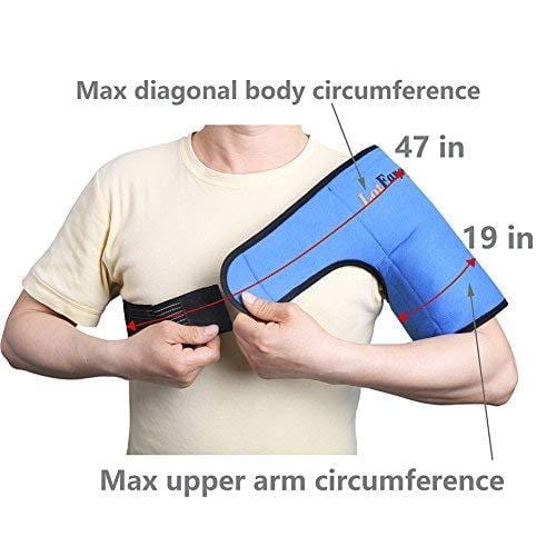 LotFancy Gel Ice Pack with Shoulder Wrap - Hot Cold Therapy for Sports Injuries, Sprains Sore, Swelling, Aches, Muscle and Joint Pain (Medium 8.8 x 5 inches)