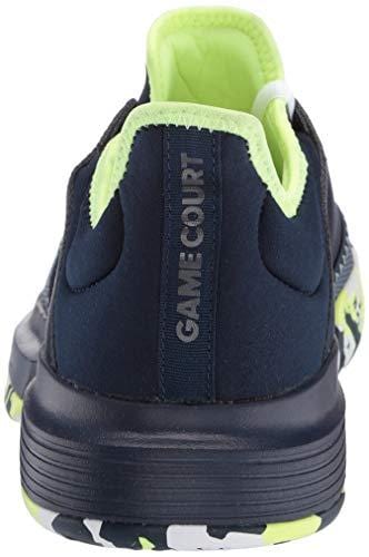adidas Men's Gamecourt, Collegiate Navy/White/Yellow 10 M US