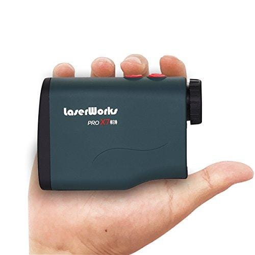 LaserWorks PRO X7 Golf Rangefinder with Flagpole Lock-Slope-Wireless Charging USB