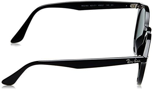 Ray-Ban INJECTED MAN SUNGLASS - BLACK Frame GREY GREEN Lenses 49mm Non-Polarized