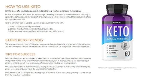 Keto Pro Diet - Advanced Keto Weight Loss Supplement - Ketogenic Fat Burner - Supports Healthy Weight Loss - Burn Fat Instead of Carbs - 30 Day Supply