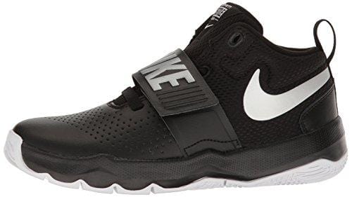 Nike Boys' Team Hustle D 8 (PS) Basketball Shoe, Black/Metallic Silver - White, 13C Regular US Little Kid