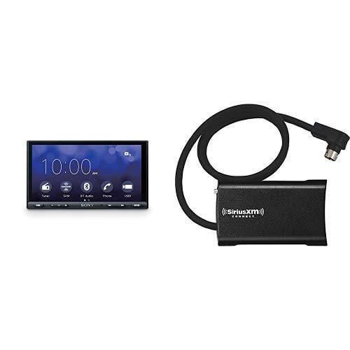 Sony XAV-AX5000 Car Stereo Double Din Radio with Apple Carplay, Android Auto, Bluetooth, 7" Screen with SXV300v1 Connect Vehicle Tuner Kit for Satellite Radio with Free 3 Months Satellite