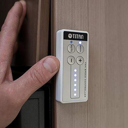 TITAN- 12V 120mm DC Double Rack Mount Ventilation Cooling fan for Fridge Vent and Ventilation Grille with Speed Controller (120mm) TTC-SC22(B)