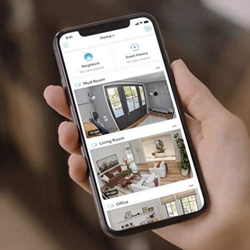 Ring Stick Up Cam Wired HD Security Camera with Two-Way Talk, Night Vision, White, Works with Alexa