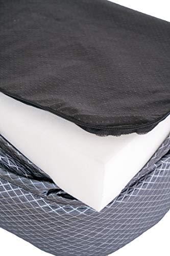 BarksBar Medium Gray Orthopedic Dog Bed - 32 x 22 inches - Snuggly Sleeper with Solid Orthopedic Foam, Extra Comfy Cotton-Padded Rim Cushion and Nonslip Bottom