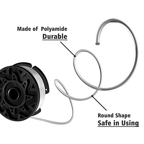 X Home Durable AF-100 Pre-Wound Spools and Cap Combo Set, Compatible with Most Black and Decker String Trimmers, Easy to Install, (6 x Spool + 1 x Cap)