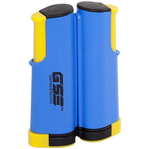 GSE Games & Sports Expert Anywhere Retractable Table Tennis Net and Post. Adjustable Replacement Ping Pong Net (4 Colors) (Blue)