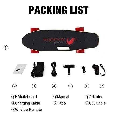 Alouette SKATEBOLT Electric Skateboard with Remote Controller - S1 Small Fish Plate, 10-20km/h 250W Hub-Motor 2.75" Durable Lightweight Wheels with Updated Board