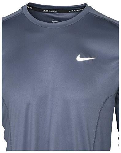 Nike Mens DF Miler Long Sleeve NFS Running Shirt Armory Blue 905290-498 Size Large