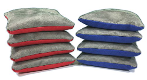 Tailgating Pros Red Royal Blue Pro-Style Cornhole Bags Two-Sided Slick & Stick Resin-Filled Suede and Duck Canvas Set of 8