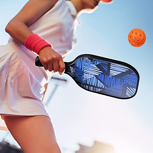 DOKOU Pickleball Paddles, Pickleball Paddle with Fiberglass Face and Polypropylene Honeycomb Core, Pickleball Paddle Set of 2 with 1 Bag and 4 Pickleballs