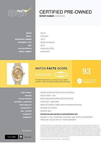 Rolex Datejust Swiss-Automatic Male Watch 16013 (Certified Pre-Owned)