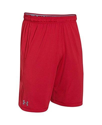 Under Armour Men's Raid 10" Shorts, Red /Steel, Small