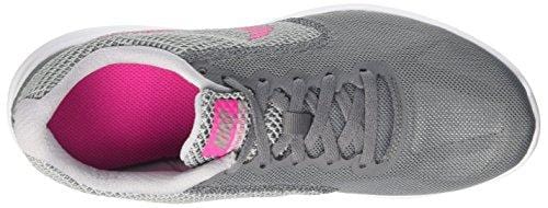 NIKE Ladies Revolution 3 Running Shoes - Cool Grey/Deadly Pink-Wolf Grey-White, 8.5 M US