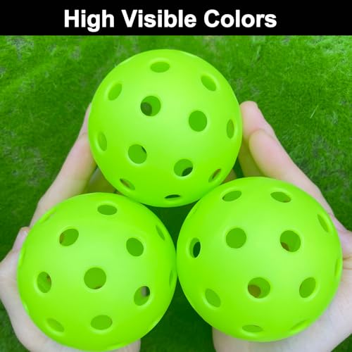 kisportee Pickleballs Balls, 6 Pack Outdoor Pickleball Balls with Mesh Bag for Sport Outdoor Play, High Elasticity & Durable Pickle Ball for All Style Pickleball Paddles, Ideal Sport Pickleballs Gift
