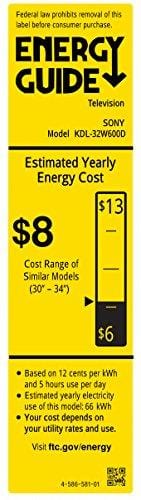 Sony KDL32W600D 32-Inch HD Smart TV - Black