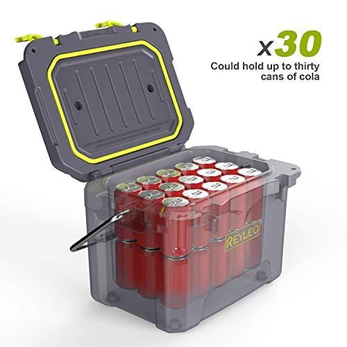 REYLEO Cooler, 21Quart/20L Rotomolded Cooler, 30Can Capacity, 3Day
