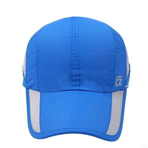 GADIEMKENSD Quick Dry Sports Hat Lightweight Breathable Soft Outdoor Run Cap (Classic Upgrade, Blue)